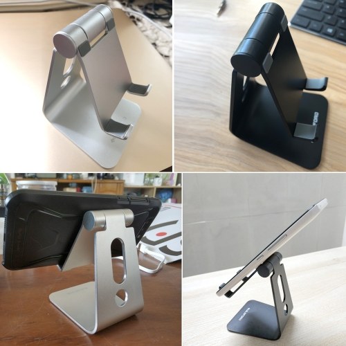 GUILDFORD Mobile Phone Tablet Holder Stand Aluminium Alloy Adjustable Angle for Desk Compatible for Phones Tablet Under 12 inches