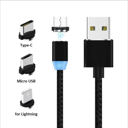 

Magnetic Adpter Cable Lightning Port LED Fast Charging Wire Cable Line Converter For iPhone iPad iOS Mobile Phones