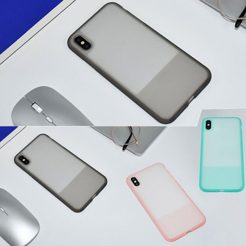 

Silicone Phone Case For iPhone XS MAX Beautiful Color Anti Shock Half Transparent Phone Cover Waterproof Dustproof Phone Shell From Xiaomi Youpin