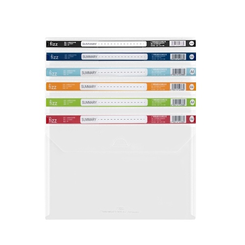 

Xiaomi Youpin fizz Document Folder Buckle Folder Transparent Clear Document Folder for A4 paper Plastic Paper Desktop File Organizer Office School Supplies Folders 6pcs