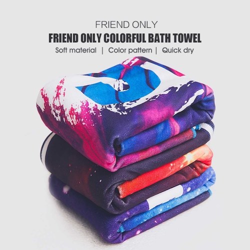 

Xiaomi Youpin FO Bath Towel Colorful Pattern Polyester Fiber Towel Large Size Quick Dry 140*70cm Gift for Exercise Running Swimming