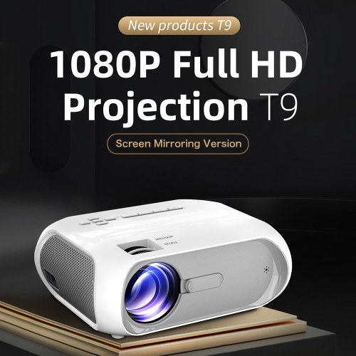 

T9 Mini Projector 2022 Upgraded Portable Video-Projector -Screen Mirroring Version