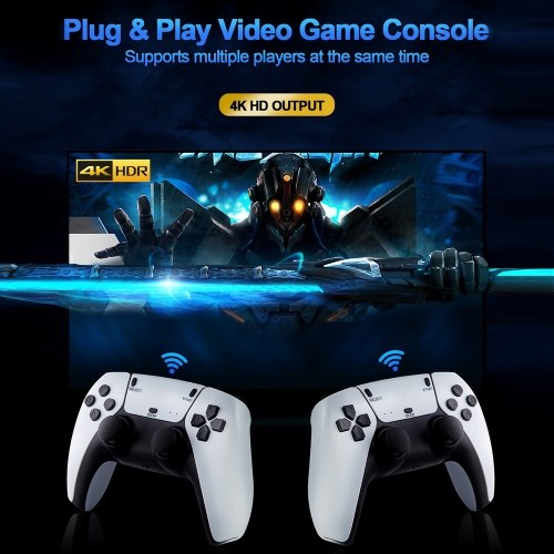 

Ampown U9 TV Game Stick With Two 2.4G Wireless Controller -64G, Built in10000+ Games