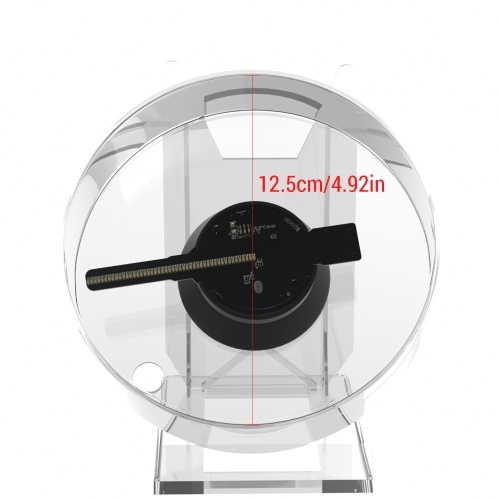 DF-11 3D Hologram Fan 11cm LED Holographic Projector Advertising Machine Portable Desktop Naked-Eye Stereo Display Built-in Speaker (Transparent) 