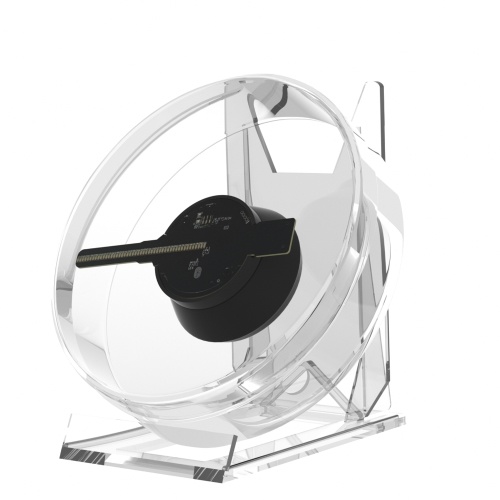 DF-11 3D Hologram Fan 11cm LED Holographic Projector Advertising Machine Portable Desktop Naked-Eye Stereo Display Built-in Speaker (Transparent) 