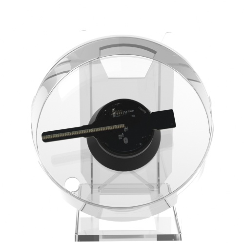 DF-11 3D Hologram Fan 11cm LED Holographic Projector Advertising Machine Portable Desktop Naked-Eye Stereo Display Built-in Speaker (Transparent) 