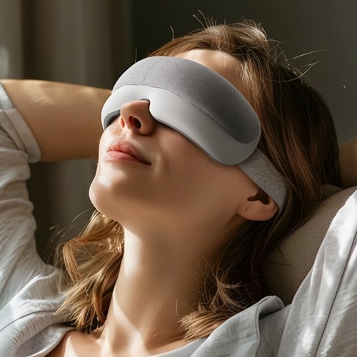 JEEBACK E11 Augenmassagegerät mit 5 beruhigenden Modi Eingebauter BT Smart Heizung Augenmassagegerät Tragbare faltende Augen Massagegerät wiederaufladbar