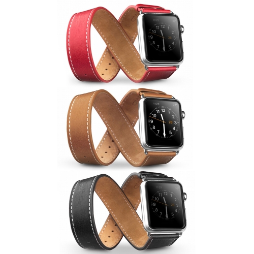 

QIALINO Pull-up Подлинная кожаный ремешок для ремешка для ремня для Apple iWatch Серия 3/2/1 42мм Спорт / Издание Мужская женская