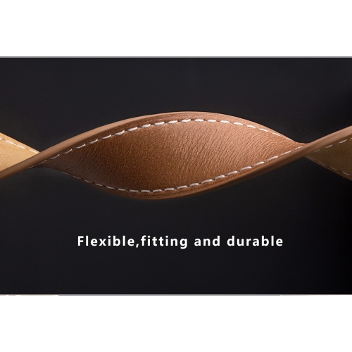 

QIALINO Pull-up Genuine Leather Replacement Watch Band Strap for Apple iWatch Series 3/2/1 42mm Sport / Edition Men's Women's Brac