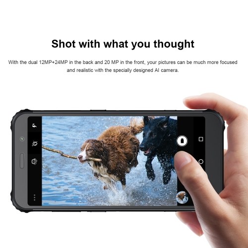 

（Russia Version）AGM X3 Rugged Mobile Phone 8GB+256GB IP68 Waterproof 5.99Inch FHD+ 18:9 Display Snapdragon 845 8-core Android 8.1 24MP+20MP Cameras 4100mAh Face ID NFC Unlocked 4G LTE Smartphone