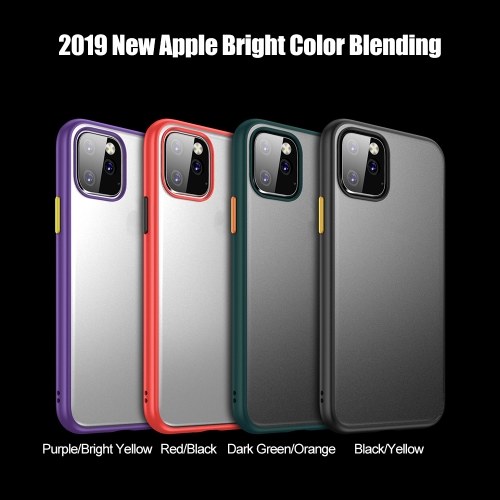

Lightweight Waterproof 5.8 Type Mobile Phone Cover High transparency Natural Color Of Bare Machine With Green Edge Orange Button For I-phone 11