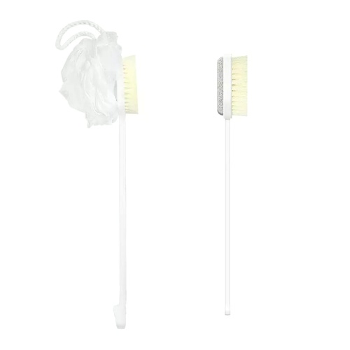 

Qualitell Shower Brush Soft Bath Brush Two-side Body Massager with Floatstone Bath-ball Skin-friendly Washing Tool