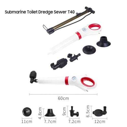 

Submarine Toilet Dredge Sewer Pipe Dredging Air Toilet Plunger Toilet High Pressure Thrust Plunge Removes Kitchen Sink Sewer Dredge Tools for Bathroom Shower Kitchen Clogged Pipe Bathtub