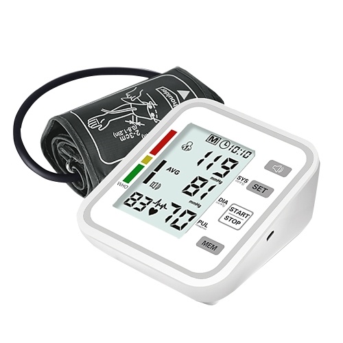 JZ-254A Misuratore della pressione sanguigna da braccio con ampio bracciale / schermo LCD / Modalità per 2 utenti Monitor automatico della pressione arteriosa / Bracciale BP / Dispositivo intelligente per la pressione sanguigna per rilevare il battito cardiaco irregolare