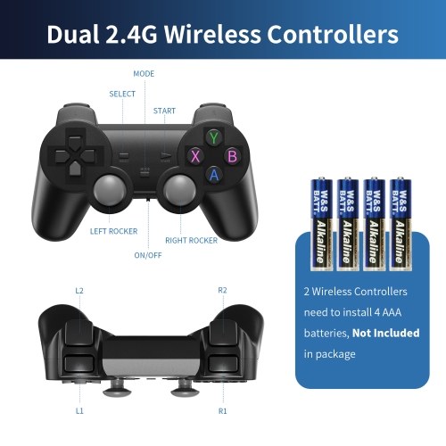 GD20 Game Stick Built-in 50000 Games 128GB 2.4G Wireless Controller 