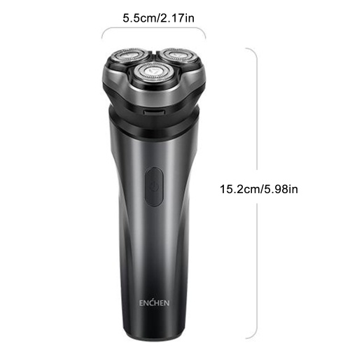 ENCHEN Black Stone Max Electric Razor for Men Rotating Head Cordless Shaver Rechargeable Portable Razor Wet and Dry Use Waterproof 