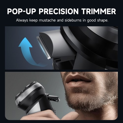 ENCHEN Black Stone Max Electric Razor for Men Rotating Head Cordless Shaver Rechargeable Portable Razor Wet and Dry Use Waterproof 