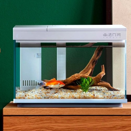 

Xiaomi Youpin Desgeo Smart Fishbowl Goldfish Tank Living Room Home Desktop Small Aquarium LED RGB Colorful Fish Box Work With APP 220V