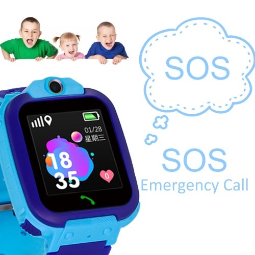 

TR5-3 Children Smart Watch 1.54-inch LCD Touchsreen IPX67 Waterproof 2-way communication ROM 32MB+RAM 32MB LBS Positioning 10W Camera Android OS Weather Alarm Activity Tracker Sports Smartwatch with Micro SIM Card Slot Silicone Strap Band