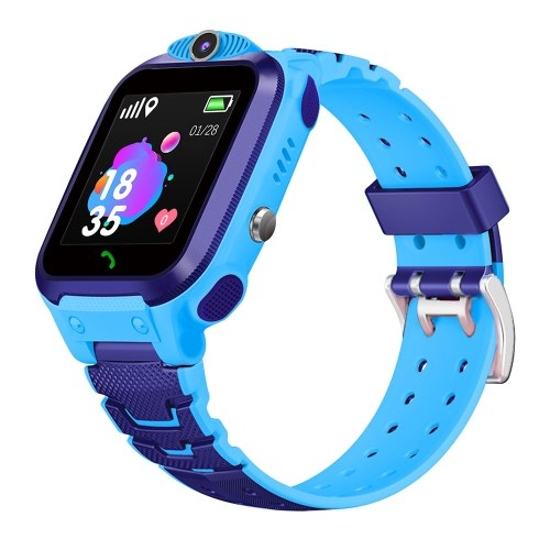 

TR5-1 2G Children Smart Watch with Micro SIM Card Slot 1.54inch Touching Screen Anti-lost Wrist Watch with GPS LBS Positioning SOS Calling Voice Chat Waterproof Weather for Children Kids Blue