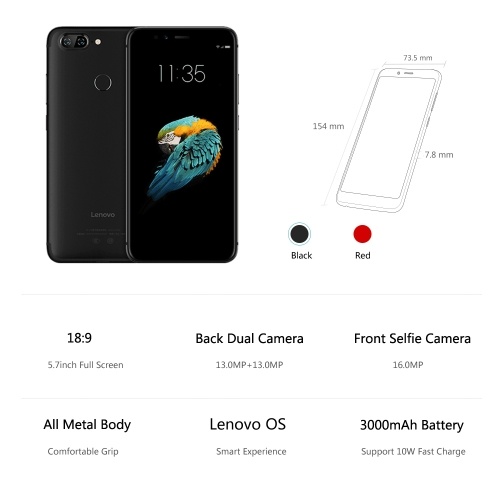 

Lenovo S5 K520 4G Smartphone 3G RAM 32G ROM Face ID