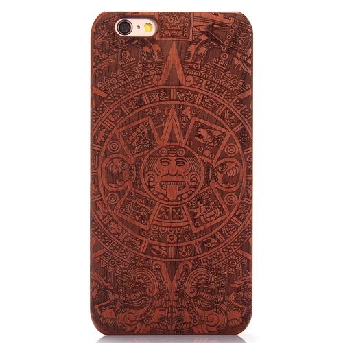 KKmoon Rosewood + PC telefone caso cobrir casca protetora para iPhone 5,5 polegadas 6 Plus/6S e mais Eco-friendly Material elegante portáteis ultrafinos anti-riscos anti-poeira durável