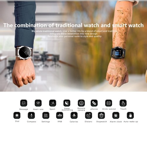 

DTNO.I S10 Smartwatch 1.3 Inch IP68 Waterproof-Silicone Band