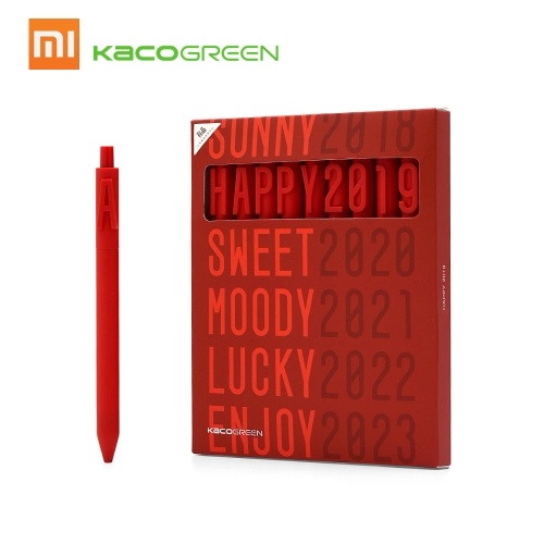 9 Pz / lotto Felice 2019 Xiaomi Mijia Kaco Penna Gel ALPHA Inchiostro Nero 0.5mm Bambini Studenti di Scrittura Penne Forniture Per Ufficio Scuola Regalo