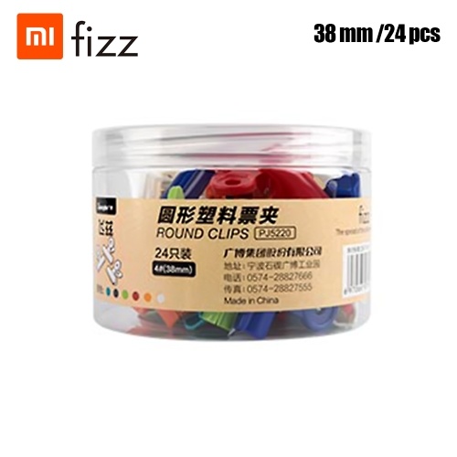 

Xiaomi Youpin Fizz Color Round Tickets Plastic Metal Clip Size Six Color Mixed Portable Business Office Study Stationery