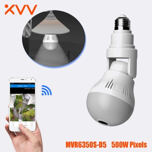 Xiaovv Bulb-shaped Panoramic Camera Security System Lighting  Bulb - 500W Pixels