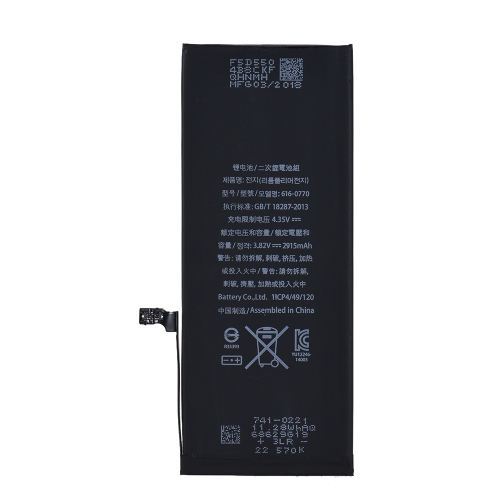 

High Capacity Phone Relacement Battery For iPhone 6 Plus 2915mAh 3.82V Mobile Phone Built-in Lithium Battery
