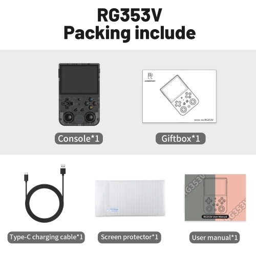 ANBERNIC RG353V High-Performance Retro Handheld Game Console with 3.5 Inch IPS Screen and 5G WiFi Support 