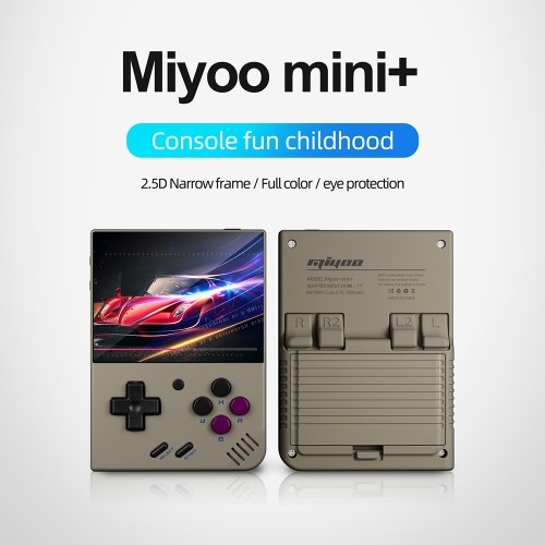 Miyoo Mini Plus+ Portable Game Console - 3.5in IPS Screen, ARM Cortex-A7, Up To 128GB Expandable Storage