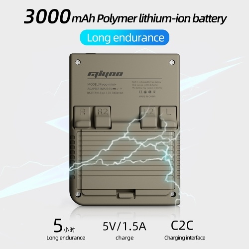 Miyoo Mini Plus+ Portable Game Console - 3.5in IPS Screen, ARM Cortex-A7, Up To 128GB Expandable Storage