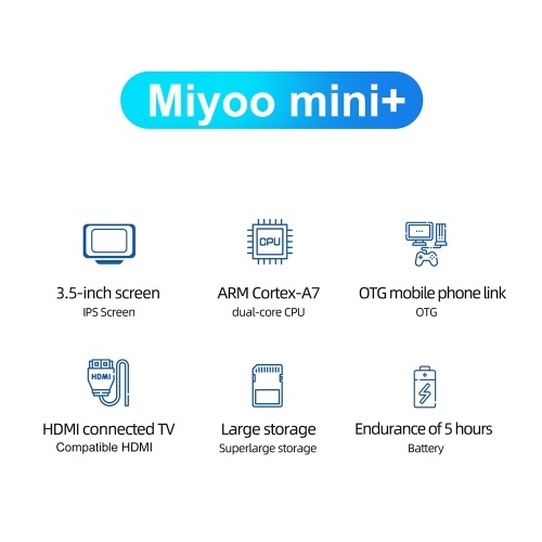 Miyoo Mini Plus+ Portable Game Console - 3.5in IPS Screen, ARM Cortex-A7, Up To 128GB Expandable Storage