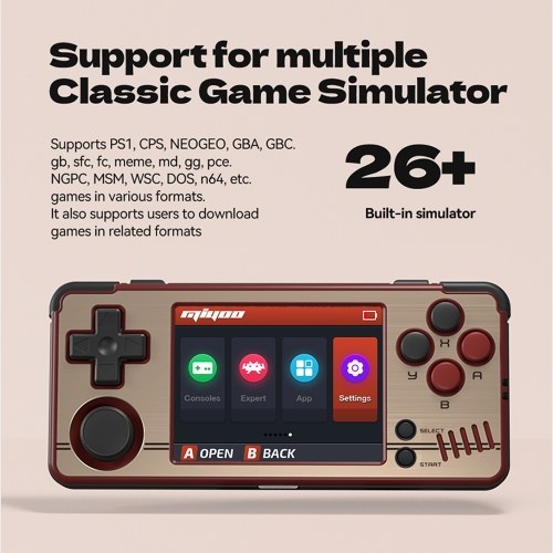 Miyoo A30 Portable Handheld Game Console - Vintage Gaming, 2.8-inch IPS Display, Linux OS, WiFi Multiplayer 