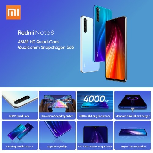 

Global Version Xiaomi Redmi Note 8 Mobile Phone 4GB 64GB