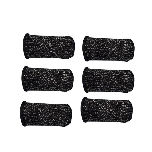 Gaming Finger Sleeve Touchscreen Thumb Sleeve Sensitive Sweat-proof Fingerprint-proof Breathable Finger Sleeve for Mobile Games 6 Pcs