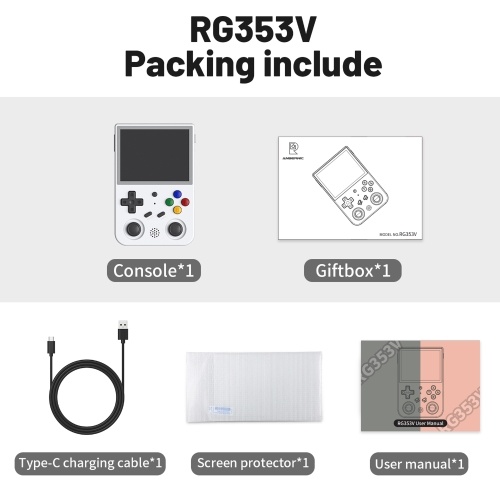 ANBERNIC RG353V High-Performance Retro Handheld Game Console with 3.5 Inch IPS Screen and 5G WiFi Support 