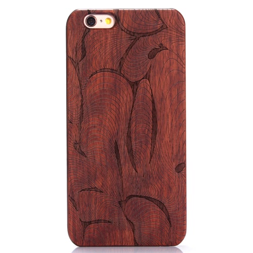 KKmoon Rosewood + PC telefone caso cobrir casca protetora para iPhone 5,5 polegadas 6 Plus/6S e mais Eco-friendly Material elegante portáteis ultrafinos anti-riscos anti-poeira durável