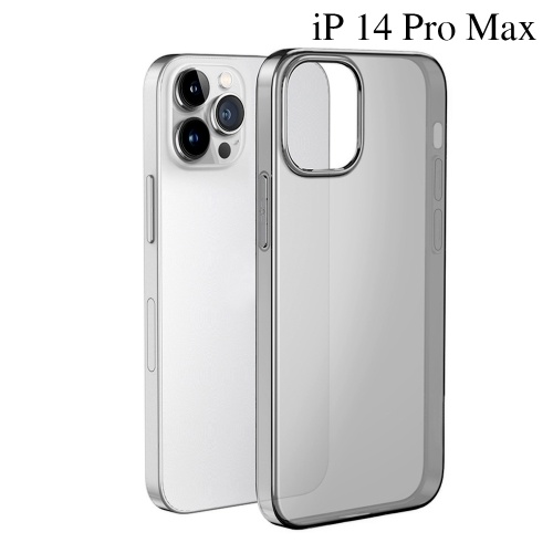 

Transparent Phone Case High Purity TPU -Through Black iP 14 Pro Max