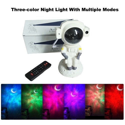 Astronaut Moon Ball Star Night Light Projector High-clear Star and Moon Projection BT Speaker Three-color Night Light 