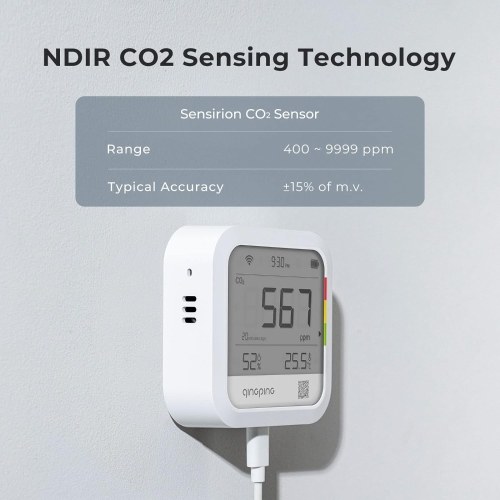 QingPing CGP22C CO2 Detector Temperature and Humidity Monitor 