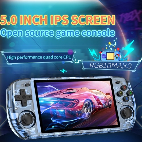 Powkiddy RGB10 Max 3 Retro Handheld Game Console 5.0-inch High Clear Screen Portable Emulator 