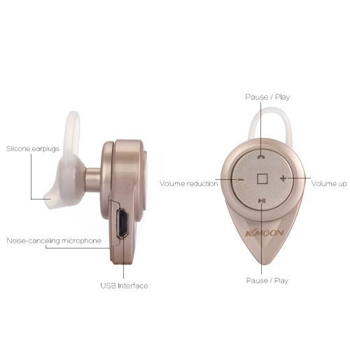 

KKMOON E1 Wireless Sports Bluetooth 4.0 Headset Earbud Hands-free Earphone