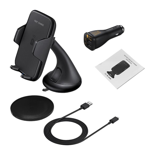 

Portable Qi Car Fast Wireless Charger Car Mount Vehicle Dock Charging Stand Cell Phone Charge Holder with Suction Mount Bracket for Samsung Galaxy S8/S8+/S7/S7 Edge/S6 Edge+/Note 5/Note 8/Note FE and Other Qi-enabled Smartphones