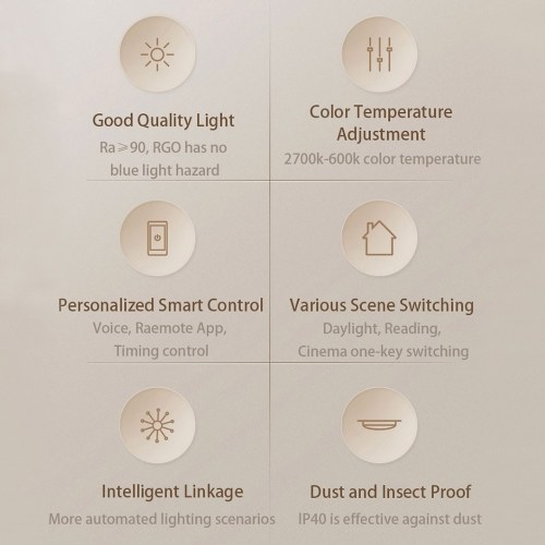 Aqara Ceiling Light L1-350 Adjustable Intelligent Linkage Color Temperature Bedroom Led Lamp 