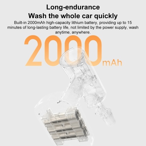 Xiaomi Mijia Cordless Car Wash 2 MJXCJ002QW with 6m Water Hose, Suitable for Caravans, Bikes, Garden Furniture 