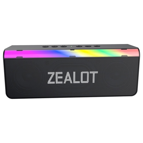 ZEALOT S72 BT Wireless-Lautsprecher Stereo-Pairing-Lautsprecher mit 20W Booming Sound & bunte LED-Leuchten