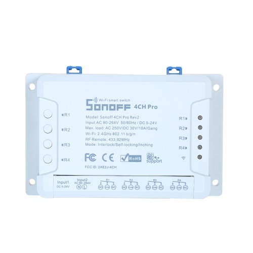 

Sonoff 4CH Pro R2 Wi-Fi Smart Switch Wireless Remote Control Switch Compatible